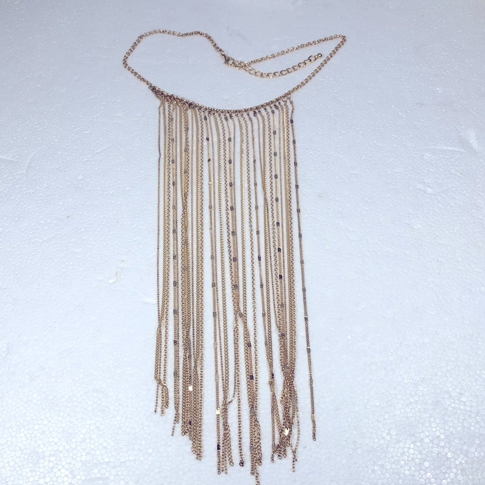 GOLDEN RAINING CHAIN NECKLACE